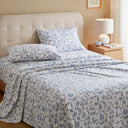 Cozy Cotton Flannel - Full Printed Sheet Set - Toile Pine Trees