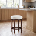 Monette - Counter Stool With Brown Base - Meridian Furniture - Counter Height (24" - 27") - Elite Enclave Home