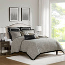 Reed - 9 Piece King Comforter Set - Gray