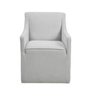 Charlotte - Slipcover Dining Arm Chair With Casters - Gray - Madison Park - Arm Chairs - Elite Enclave Home