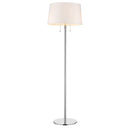 Traditional Shaped Floor Lamp With White Empire Shade - Chrome - HomeRoots - Floor Lamps - Elite Enclave Home