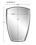 Crest - Curved Iron Mirror