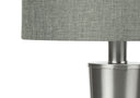 Metal Candlestick USB Table Lamps With Gray Drum Shade (Set of 2) - Silver - HomeRoots - Lamp Sets - Elite Enclave Home