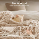 Ruched Fur - Throw - Tan - Madison Park - Throws - Elite Enclave Home