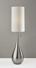Metal Teardrop Table Lamp - Brushed Steel
