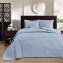 Quebec - King Reversible Bedspread Set - Blue