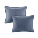 Keaton - Twin Reversible Coverlet Set - Navy
