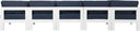 Nizuc - Outdoor Patio 5 Seat Modular Armless Sofa With White Frame - Meridian Furniture - Stationary Sectionals- Elite Enclave Home