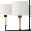 Franconia - 8 Light Pendant - Black / White - Uttermost - Pendant Lighting- Elite Enclave Home