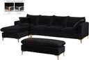 Naomi - Reversible Sectional - Meridian Furniture - Stationary Sectionals - Elite Enclave Home