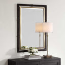 Bach - Rectangle Mirror - Walnut & Brass