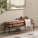 Celiah - Bench - Dark Brown - Classic Home - Upholstered Benches - Elite Enclave Home
