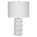 Ascent - White Geometric Table Lamp