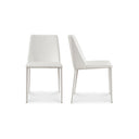Nora - Vegan Leather Dining Chair (Set of 2) - White - Moe's Home Collection - Chair Sets - Elite Enclave Home