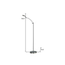 Adjustable LED Task Floor Lamp - Nickel - HomeRoots - Floor Lamps - Elite Enclave Home