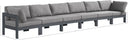Nizuc - Outdoor Patio 6 Seat Modular Sofa With Gray Frame - Meridian Furniture - Stationary Sectionals- Elite Enclave Home