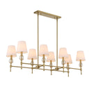 Arques - 8 Light Linear Chandelier - White / Gold - Uttermost - Chandeliers- Elite Enclave Home