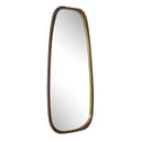 Zachari - Asymmetrical Tall Mirror - Gold / Woodtone