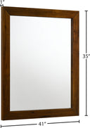 Reed - Mirror - Antique Coffee - Meridian Furniture - Mirrors - Elite Enclave Home