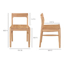 Owing - Dining Chair Chair (Set of 2) - Natural Oak - Moe's Home Collection - Chair Sets - Elite Enclave Home