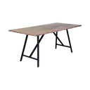 5 Piece Solid Wood Dining Set With Four Chairs - Brown And Red
