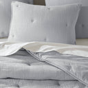 Breeze - Full/Queen Cotton Gauze Embroidered Quilt Set - Blue - Harbor House Blue - Bedding Sets - Elite Enclave Home