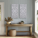 Botanical Panel - Carved Wall Decor (Set of 2) - White - Madison Park - Wall Decor - Elite Enclave Home