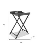 Aluminum Indoor Outdoor Tray Table - Gray