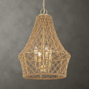 Macrame - 4 Light Rope Pendant - Light Brown - Uttermost - Pendant Lighting- Elite Enclave Home
