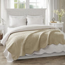 Tuscany - Oversized Quilted Throw - Khaki - Madison Park - Throws - Elite Enclave Home