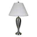 29" Metal Urn Table Lamp With White Classic Empire Shade - Nickel