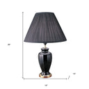 Bedside Table Lamp With Black Empire Shade - Gold