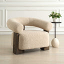 Lennox - Shearling Accent Chair - Beige / Brown - Uttermost - Accent Chairs- Elite Enclave Home