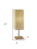 Wildside Paper Shade With Natural Wood Table Lamp - Natural