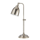 Metal Adjustable Table Lamp With Nickel Dome Shade - Nickel - HomeRoots - Table Lamps - Elite Enclave Home