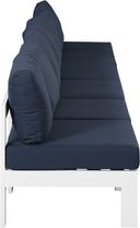 Nizuc - Outdoor Patio 6 Seat Armless Modular Sofa With White Frame - Meridian Furniture - Stationary Sectionals- Elite Enclave Home