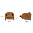 Bridgers - Leather Power Recliner Chair - Tan - Moe's Home Collection - Reclining Chairs - Elite Enclave Home