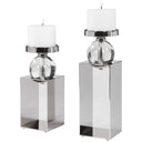 Lucian - Candleholders (Set of 2) - Nickel