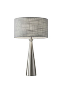 Metal Finish Tapered Basectable Lamp - Brushed Steel - HomeRoots - Table Lamps - Elite Enclave Home