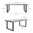 Jedrik - Large Outdoor Dining Table - Cement - Moe's Home Collection - Dining Tables - Elite Enclave Home