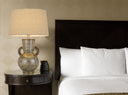 Ceramic Gourd Table Lamp With Brown Empire Shade - Bronze