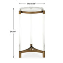 Pereira - Round Acrylic Accent Table - Bronze