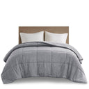 Comfort Cool Jersey Knit - Oversized Down Alternative King Comforter - Gray