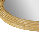 Luna - Natural Rattan Round Wall Mirror - Natural - Martha Stewart - Wall Mirrors - Elite Enclave Home
