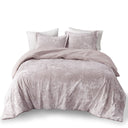 Mira - Crushed Velvet Sherpa Reversible Twin Comforter Set - Lavender - Intelligent Design - Comforters & Sets - Elite Enclave Home