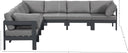 Nizuc - Outdoor Patio 7 Piece Modular Sectional With Gray Frame - Meridian Furniture - Stationary Sectionals- Elite Enclave Home