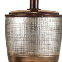 Exotic Wide Stripe Table Lamp - Brown And Gold