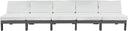 Nizuc - Outdoor Patio 5 Seat Modular Armless Sofa With Gray Frame - Meridian Furniture - Stationary Sectionals- Elite Enclave Home