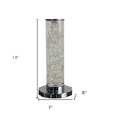 Metal Column LED Rope Table Lamp With Clear - Silver
