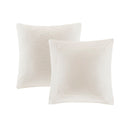Hanae - Blend Yarn Dyed Euro Sham - White